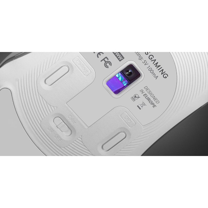 Mars Gaming MMGLOWW Ratón Gaming Blanco 12800 DPI Mars Gaming MMGLOWW Ratón Gaming Blanco 12800 DPI